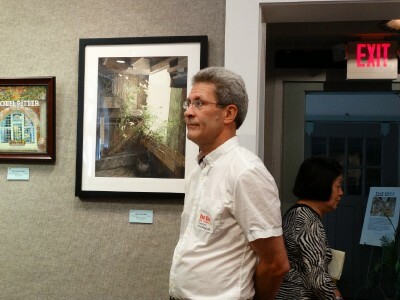 Tom Schroeder posing with his 2nd Place winning piece